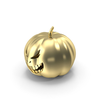 Evil Smile Horror Halloween Pumpkin Gold PNG & PSD Images
