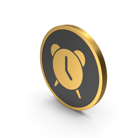 Gold Icon Alarm Clock PNG & PSD Images