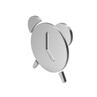 Symbol Alarm Clock Silver PNG & PSD Images