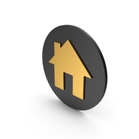Home Gold Icon PNG & PSD Images