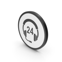 Icon 24 Hour Support PNG & PSD Images