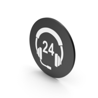 24 Hour Support Icon PNG & PSD Images