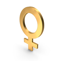Female Gender Icon Gold PNG & PSD Images