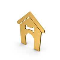 Symbol Dog House Gold PNG & PSD Images