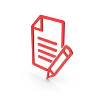 Symbol Edit Red PNG & PSD Images