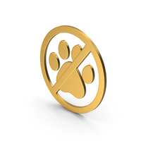 Symbol No Pets Gold PNG & PSD Images