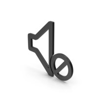 Sound OFF Black Symbol PNG & PSD Images