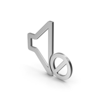 Symbol Sound OFF Silver PNG & PSD Images