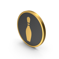 Gold Icon Bowling Pin PNG & PSD Images