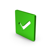 Checkmark Green Metallic PNG & PSD Images