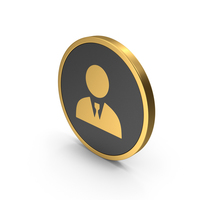 Gold Icon Man / Avatar PNG & PSD Images
