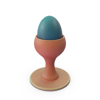Blue Egg Cup Stylized PNG & PSD Images