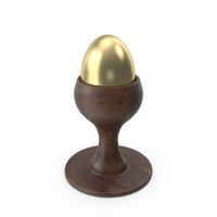 Wooden Golden Egg Cup PNG & PSD Images