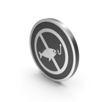 Silver Icon No Fishing PNG & PSD Images