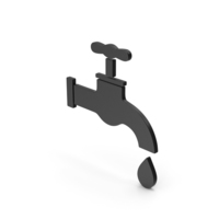 Save Water Faucet Black Symbol PNG & PSD Images