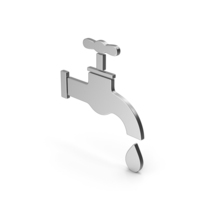 Save Water Faucet Silver Symbol PNG & PSD Images