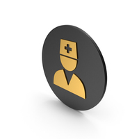 Medical Worker Gold Icon PNG & PSD Images