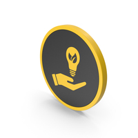 Icon Save Energy Yellow PNG & PSD Images