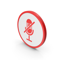 Icon Mute Microphone Red PNG & PSD Images