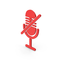 Symbol Mute Microphone Red PNG & PSD Images