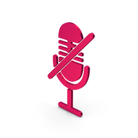 Symbol Mute Microphone Metallic PNG & PSD Images