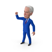 卡通乔·拜登（Joe Biden）拳头姿势PNG和PSD图像