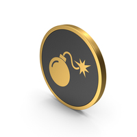 Gold Icon Bomb PNG & PSD Images