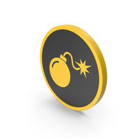Bomb Icon Yellow PNG & PSD Images
