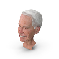 卡通乔·拜登（Joe Biden）微笑的头PNG和PSD图像