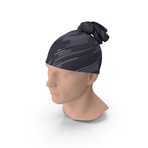 Neck Gaiter Worn on Head Black PNG & PSD Images