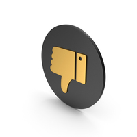Dislike Gold Icon PNG & PSD Images