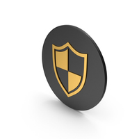 Shield Gold Icon PNG & PSD Images
