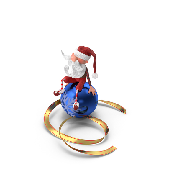 A Christmas Elf Sitting On A Ball PNG & PSD Images