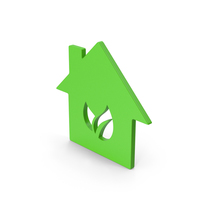 Symbol Eco House Green PNG & PSD Images