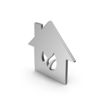 Symbol Eco House Silver PNG & PSD Images