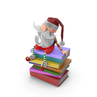 A Christmas Elf Sitting On The Books PNG & PSD Images