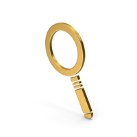 Symbol Magnifying Glass Gold PNG & PSD Images