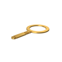 Gold Symbol Magnifying Glass PNG & PSD Images