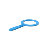 Magnifying Glass Blue Symbol PNG & PSD Images