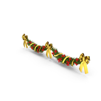 Christmas Garland with Bows and Ribbons PNG & PSD Images