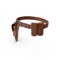 Holster and Strap with Pouch Brown PNG & PSD Images