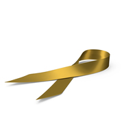 Symbol Gold Childhood Cancer Ribbons PNG & PSD Images