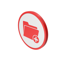Icon Create New Folder Red PNG & PSD Images
