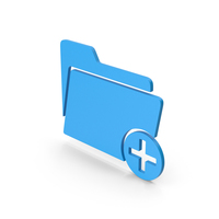 Symbol Create New Folder Blue PNG & PSD Images