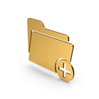 Symbol Create New Folder Gold PNG & PSD Images