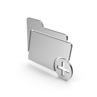 Symbol Create New Folder Silver PNG & PSD Images