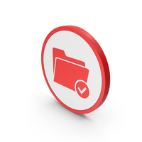 Red Tick Folder Icon PNG & PSD Images