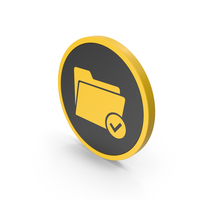 Icon Tick Folder Yellow PNG & PSD Images