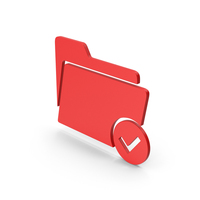 Symbol Tick Folder Red PNG & PSD Images