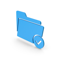 Symbol Tick Folder Blue PNG & PSD Images
